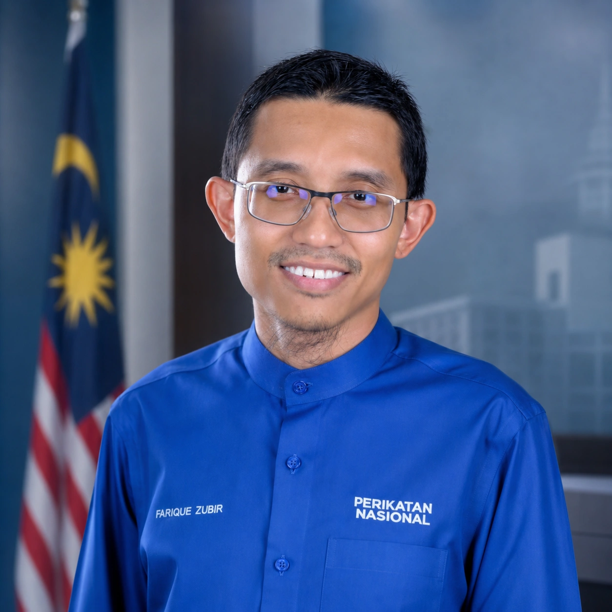 Muhammad Farique sedang menjalankan tugasan profesional